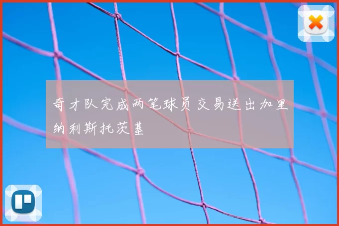 奇才队完成两笔球员交易送出加里纳利斯托茨基